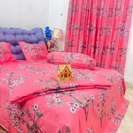 Bed Sheet 1 + AC Khata 1 +  Pillow Cover 2 + Lapel Pillow Cover 1 Code - 831